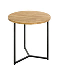 HAKU Möbel Beistelltisch aus Massivholz Füsse höhenverstellbar in Braun 50 x 52 cm