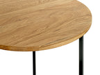 HAKU Möbel Beistelltisch aus Massivholz Füsse höhenverstellbar in Braun 50 x 52 cm