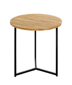 HAKU Möbel Beistelltisch aus Massivholz Füsse höhenverstellbar in Braun 50 x 52 cm