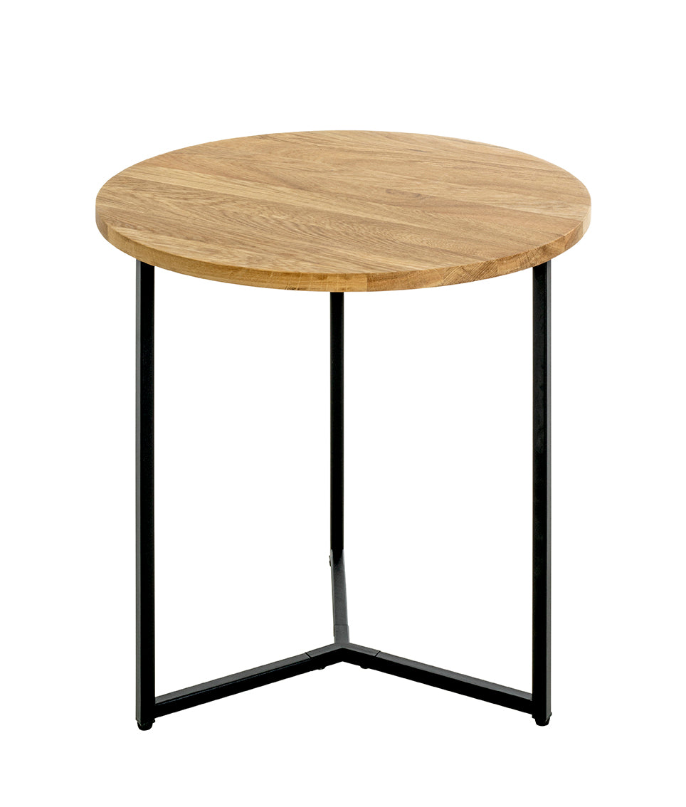 HAKU Möbel Beistelltisch aus Massivholz Füsse höhenverstellbar in Braun 50 x 52 cm