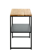 HAKU Möbel Beistelltisch aus Massivholz Füsse höhenverstellbar in Braun 45 x 35 x 60 cm
