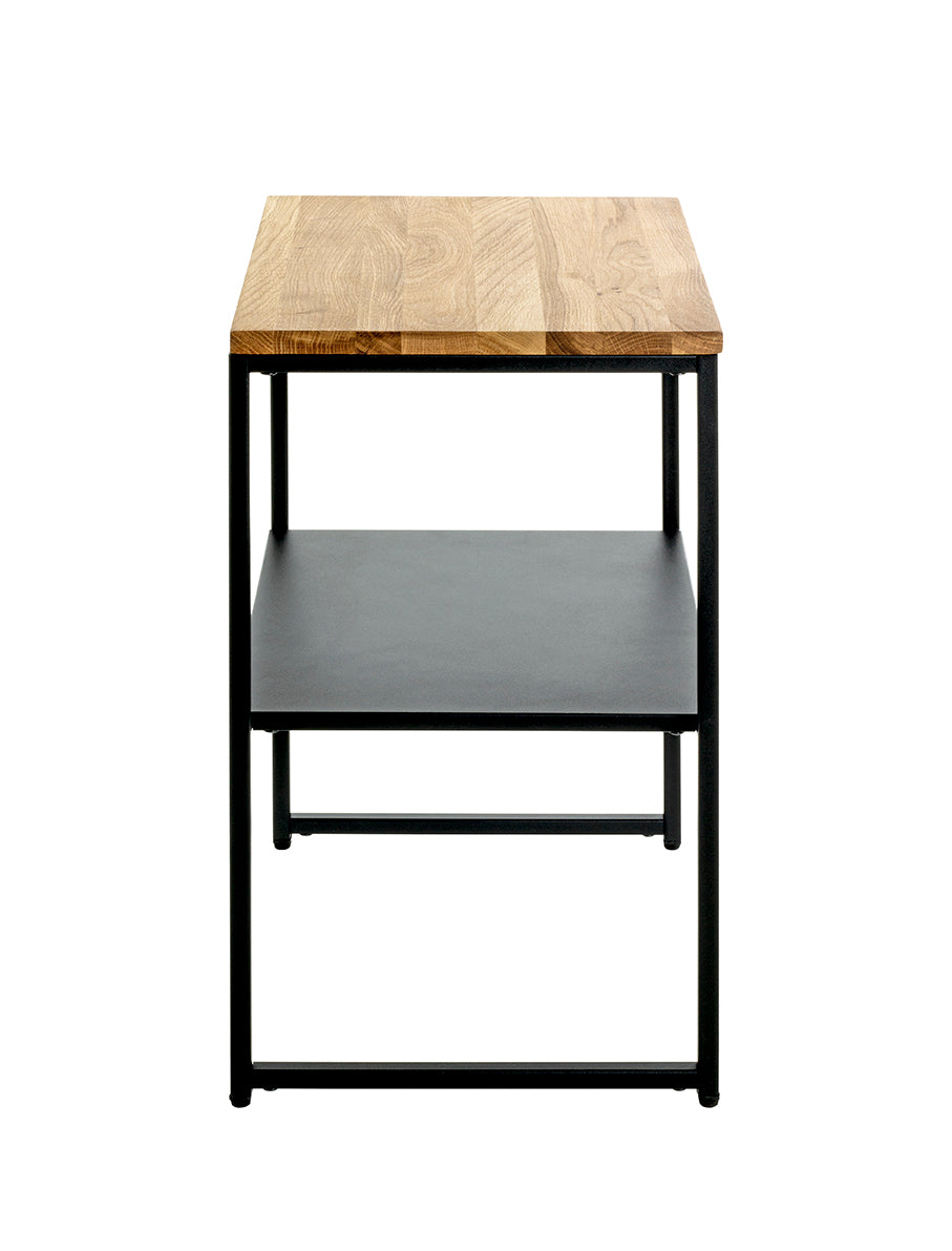 HAKU Möbel Beistelltisch aus Massivholz Füsse höhenverstellbar in Braun 45 x 35 x 60 cm