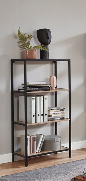 HAKU Möbel Regal aus MDF kratzbeständig in Braun 64 x 35 x 129 cm
