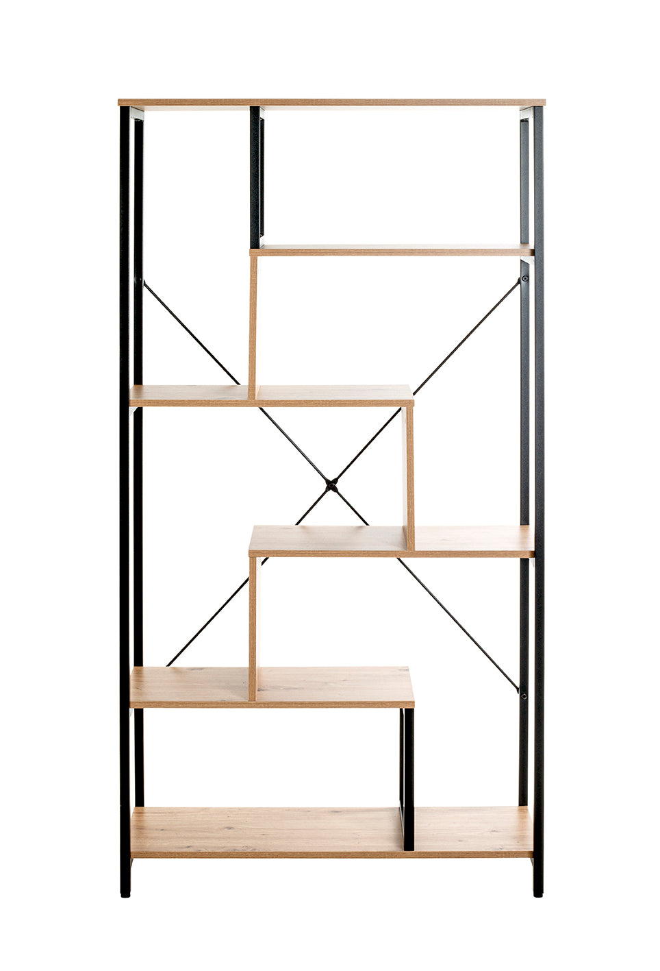 HAKU Möbel Regal aus MDF kratzbeständig in Braun 84 x 35 x 163 cm