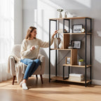 HAKU Möbel Regal aus MDF kratzbeständig in Braun 74 x 35 x 132 cm