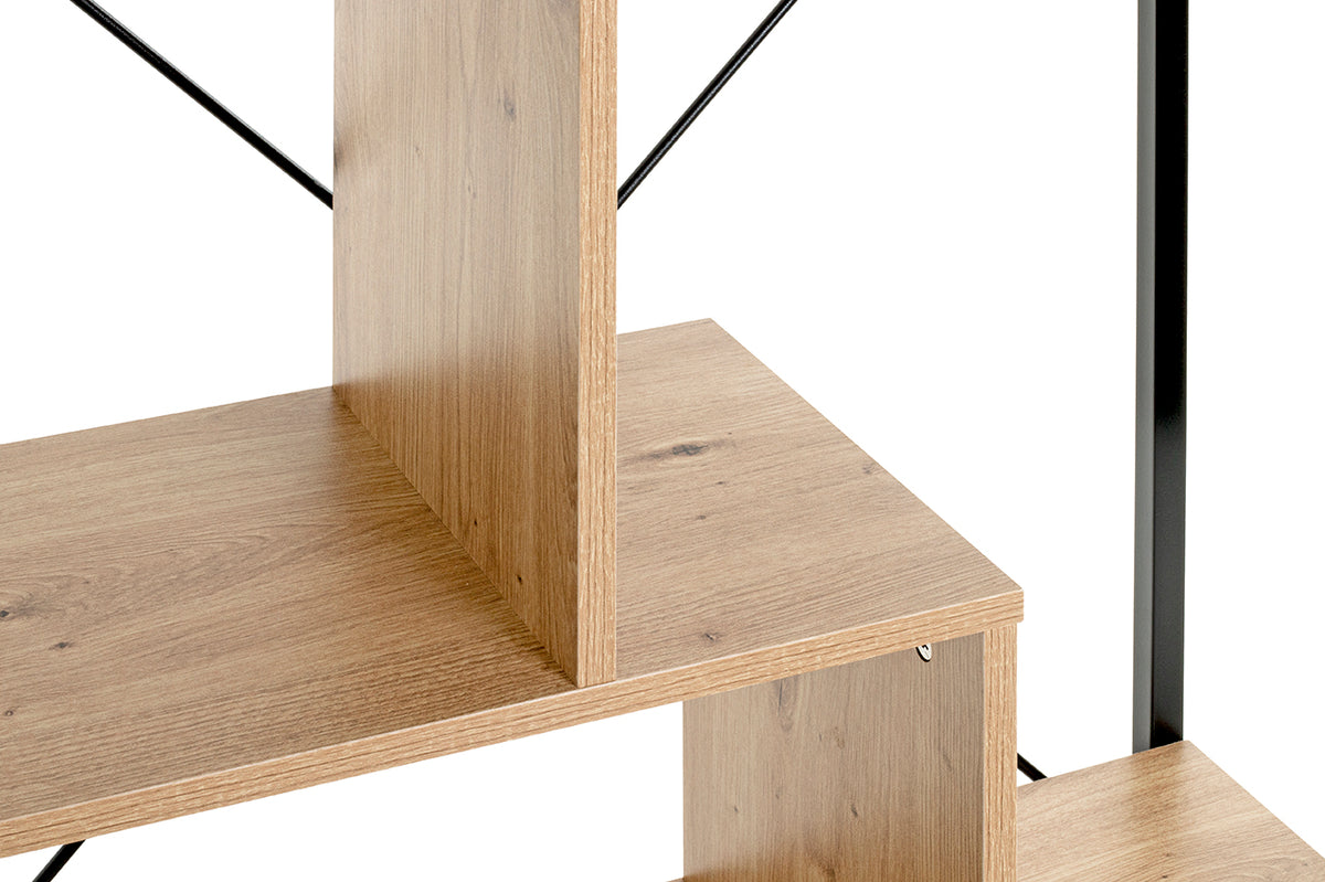 HAKU Möbel Regal aus MDF kratzbeständig in Braun 74 x 35 x 132 cm