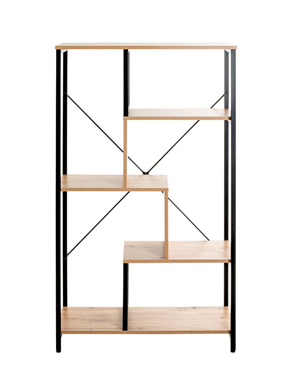 HAKU Möbel Regal aus MDF kratzbeständig in Braun 74 x 35 x 132 cm