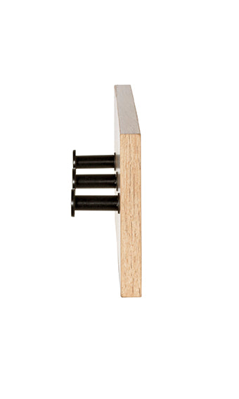 HAKU Möbel Garderobenleiste aus MDF kratzbeständig in Braun B 35-60 cm H 12 cm, 35 x 5 cm, H 12 cm in Eiche, Schwarz (Eiche hell)