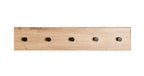 HAKU Möbel Garderobenleiste aus MDF kratzbeständig in Braun B 35-60 cm H 12 cm, 60 x 5 cm, H 12 cm in Eiche, Schwarz (Eiche hell)