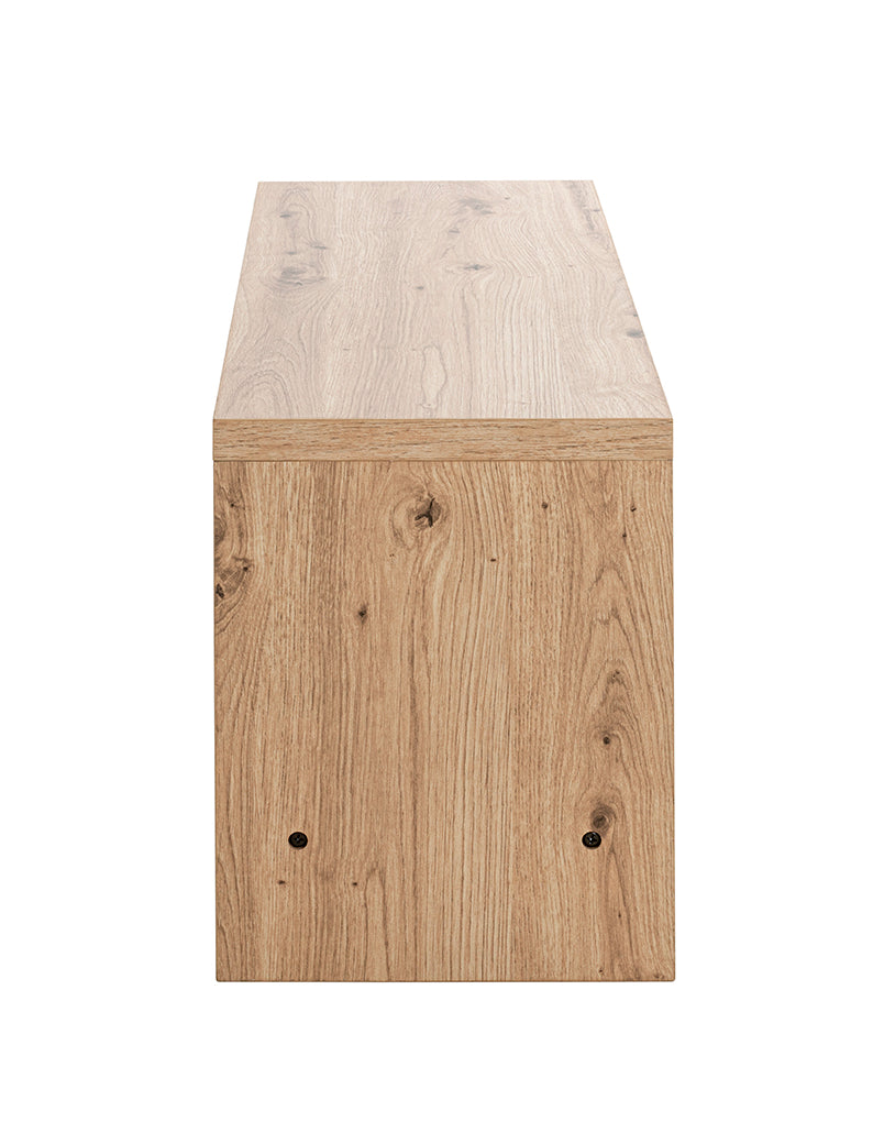 HAKU Möbel Schuhbank aus MDF kratzbeständig in Braun in Eiche, Schwarz (Eiche hell)