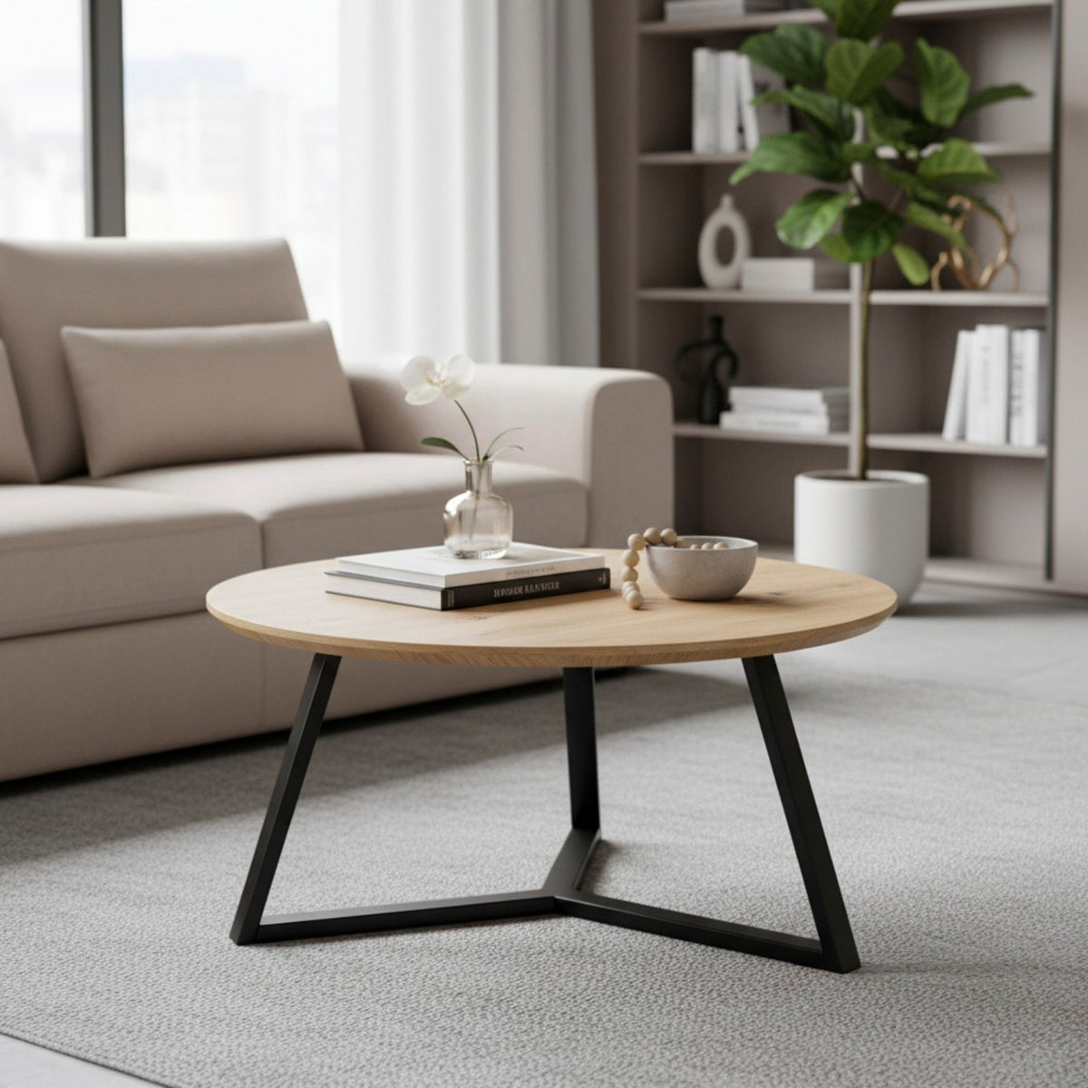 HAKU Möbel Couchtisch aus MDF Schweizer Kante in Braun