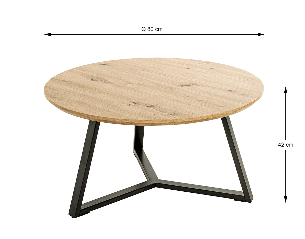 HAKU Möbel Couchtisch aus MDF Schweizer Kante in Braun