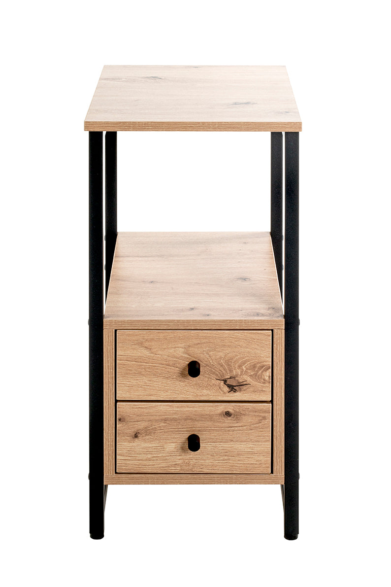 HAKU Möbel Beistelltisch aus Holzwerkstoff Füsse höhenverstellbar in Braun 30 x 40 x 63 cm