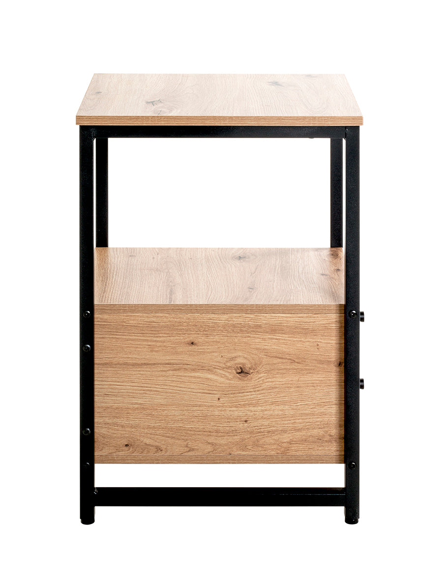 HAKU Möbel Beistelltisch aus Holzwerkstoff Füsse höhenverstellbar in Braun 30 x 40 x 63 cm