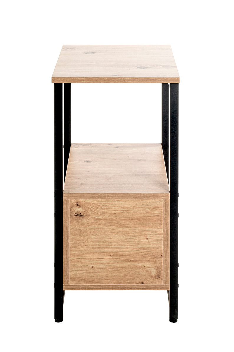 HAKU Möbel Beistelltisch aus Holzwerkstoff Füsse höhenverstellbar in Braun 30 x 40 x 63 cm