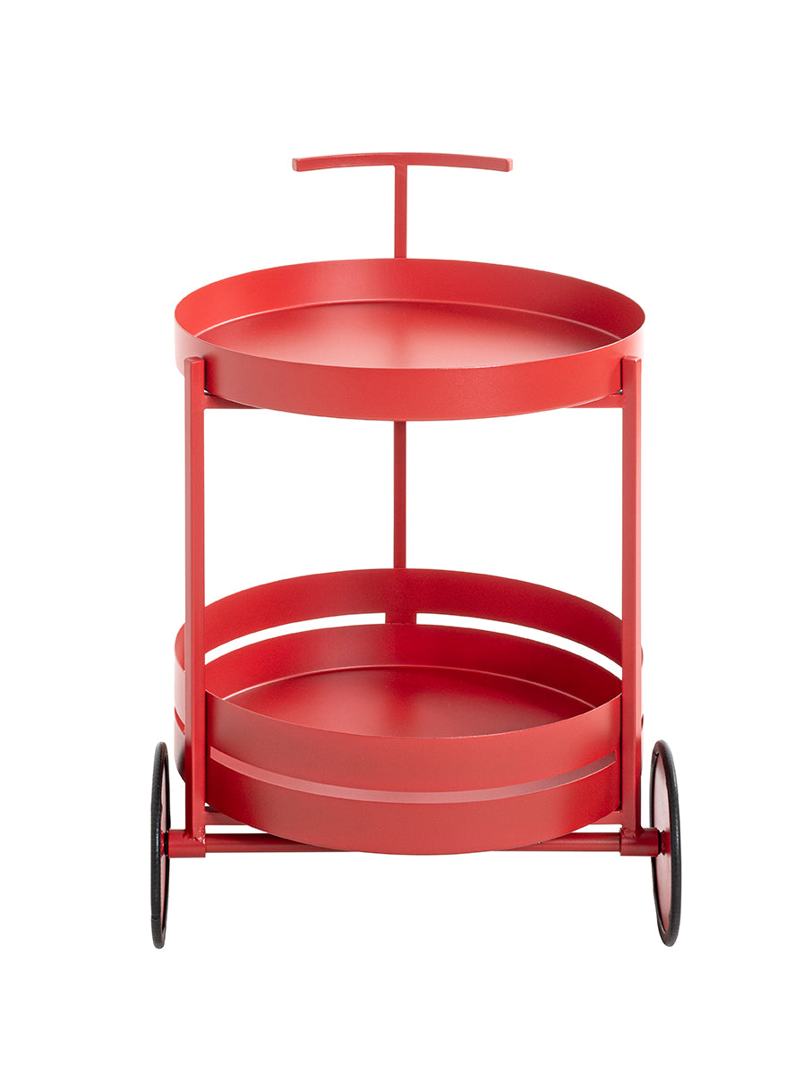 HAKU Möbel Servierwagen aus Metall 42 x 62 cm in Rot (Korallenrot)