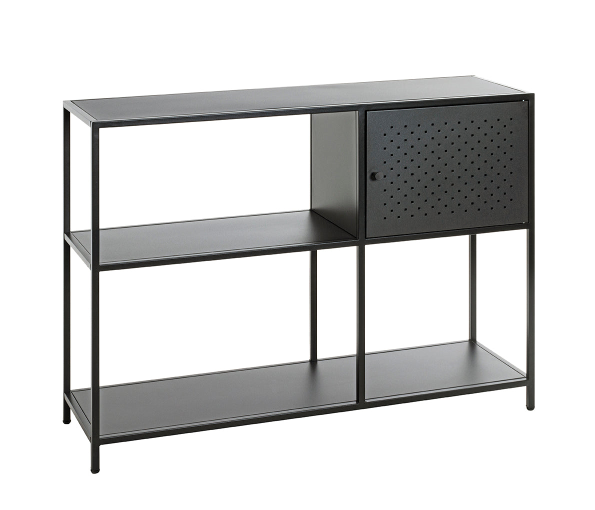 HAKU Möbel Regal aus Metall in Schwarz 100 x 30 x 75 cm