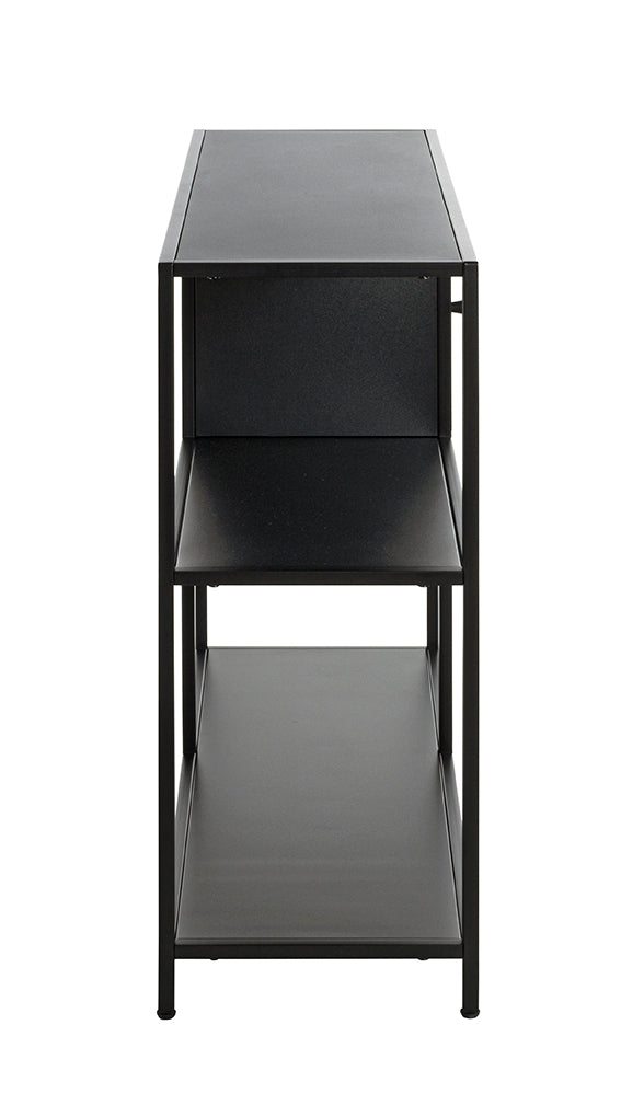 HAKU Möbel Regal aus Metall in Schwarz 100 x 30 x 75 cm