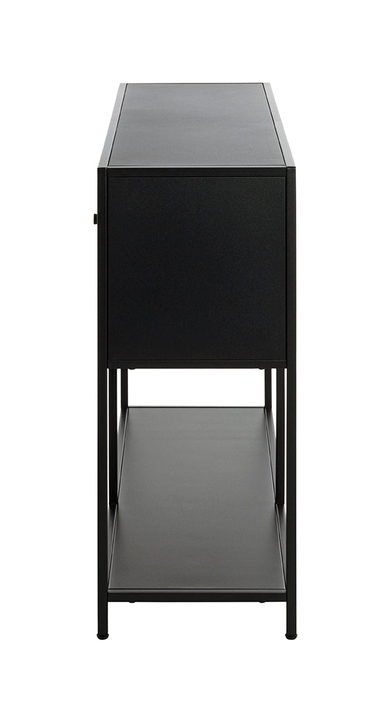 HAKU Möbel Regal aus Metall in Schwarz 100 x 30 x 75 cm
