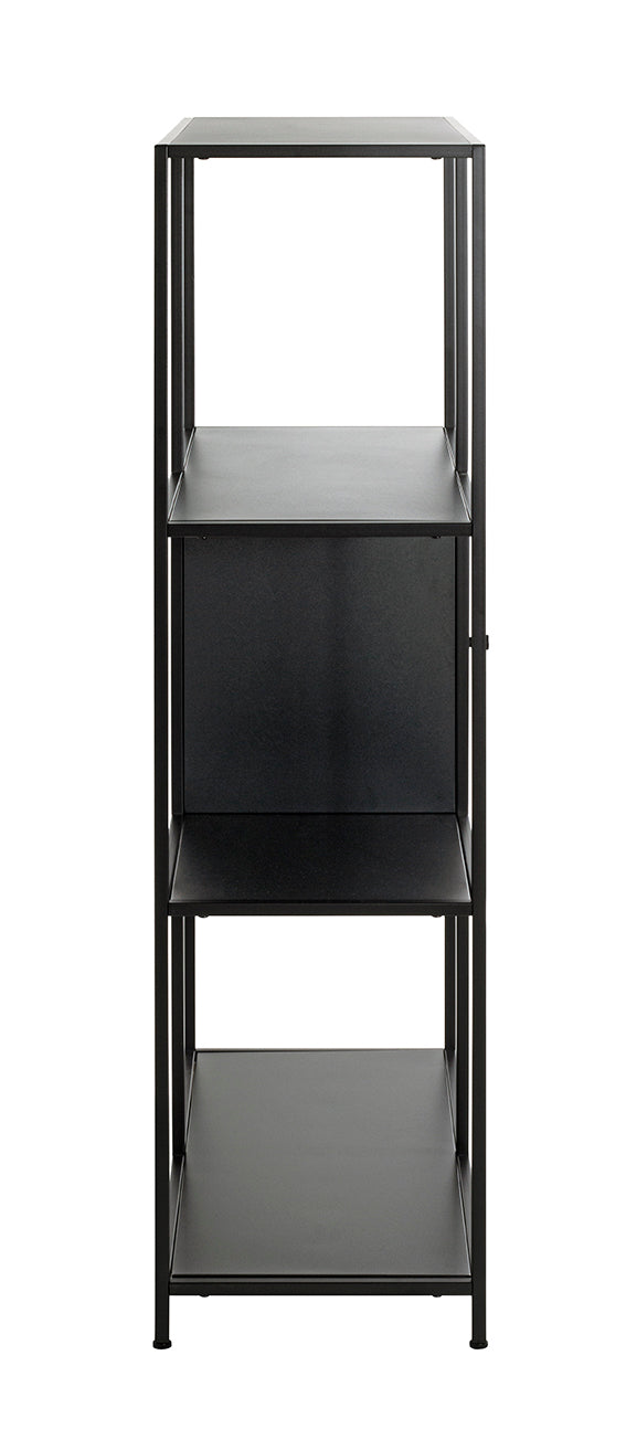 HAKU Möbel Regal aus Metall Kippschutz in Schwarz 80 x 37 x 134 cm