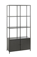 HAKU Möbel Regal aus Metall Kippschutz in Schwarz 80 x 37 x 176 cm