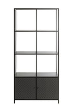 HAKU Möbel Regal aus Metall Kippschutz in Schwarz 80 x 37 x 176 cm