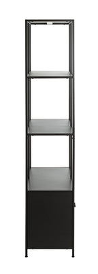 HAKU Möbel Regal aus Metall Kippschutz in Schwarz 80 x 37 x 176 cm