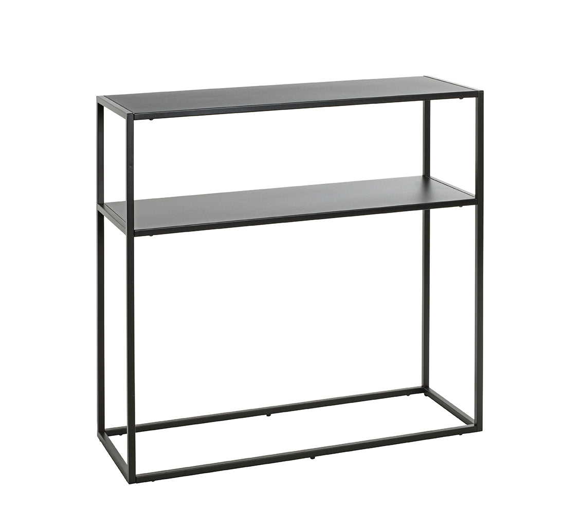 HAKU Möbel Regal aus Metall Kippschutz in Schwarz 80 x 30 x 80 cm