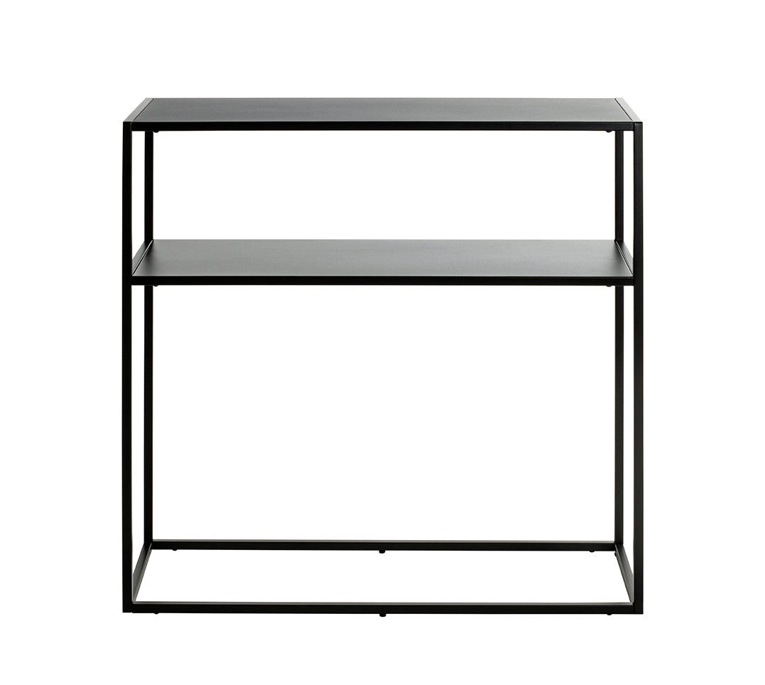 HAKU Möbel Regal aus Metall Kippschutz in Schwarz 80 x 30 x 80 cm