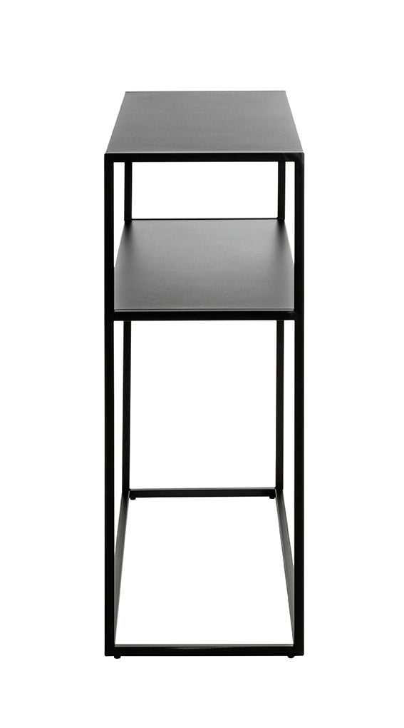 HAKU Möbel Regal aus Metall Kippschutz in Schwarz 80 x 30 x 80 cm