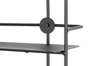 HAKU Möbel Wandregal aus Metall in Schwarz 90 x 14 x 21 cm