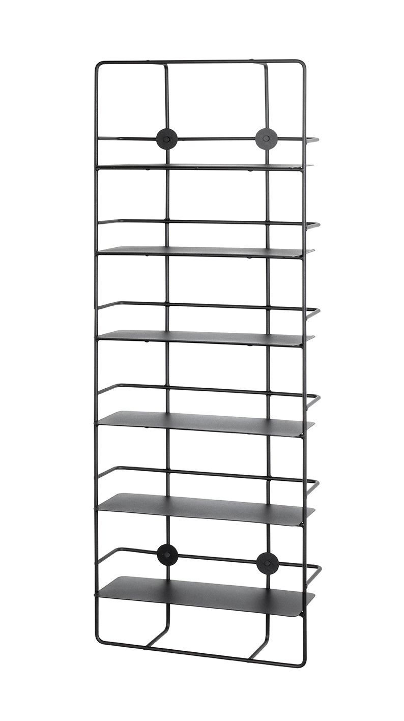 HAKU Möbel Wandregal aus Metall in Schwarz 37 x 14 x 103 cm