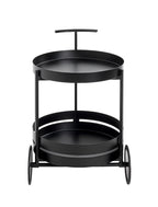 HAKU Möbel Servierwagen aus Metall 42 x 62 cm in Schwarz