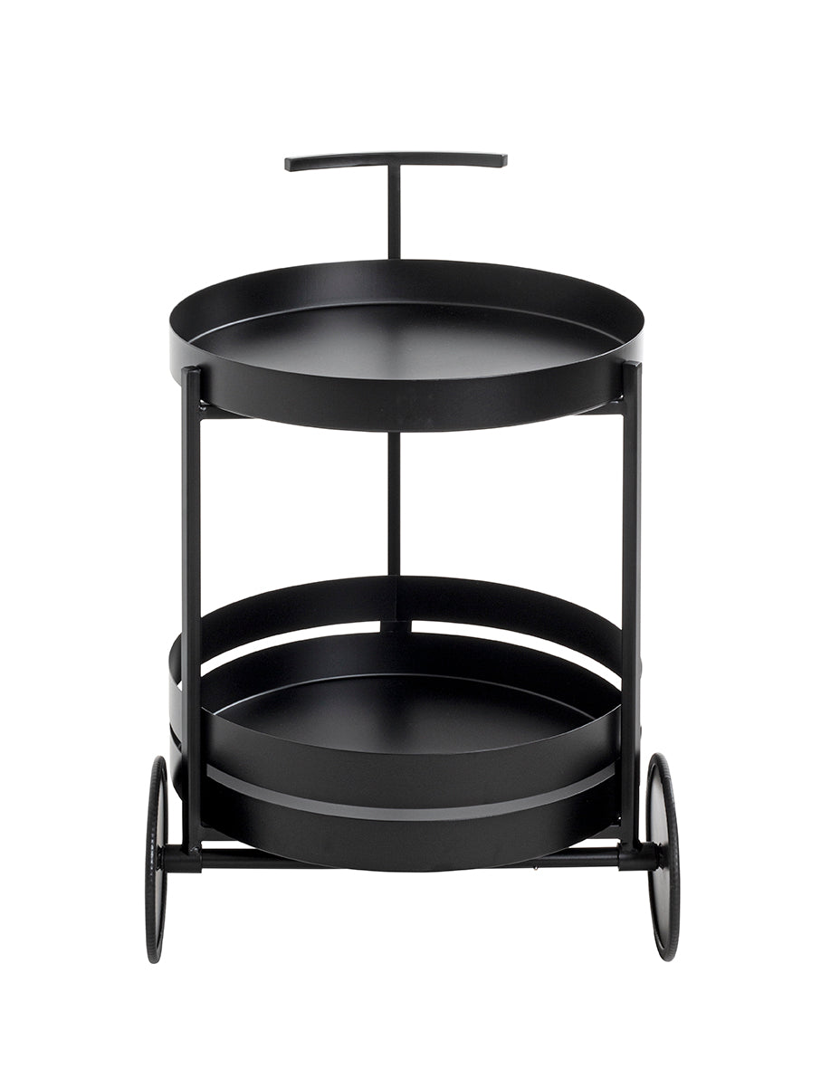 HAKU Möbel Servierwagen aus Metall 42 x 62 cm in Schwarz
