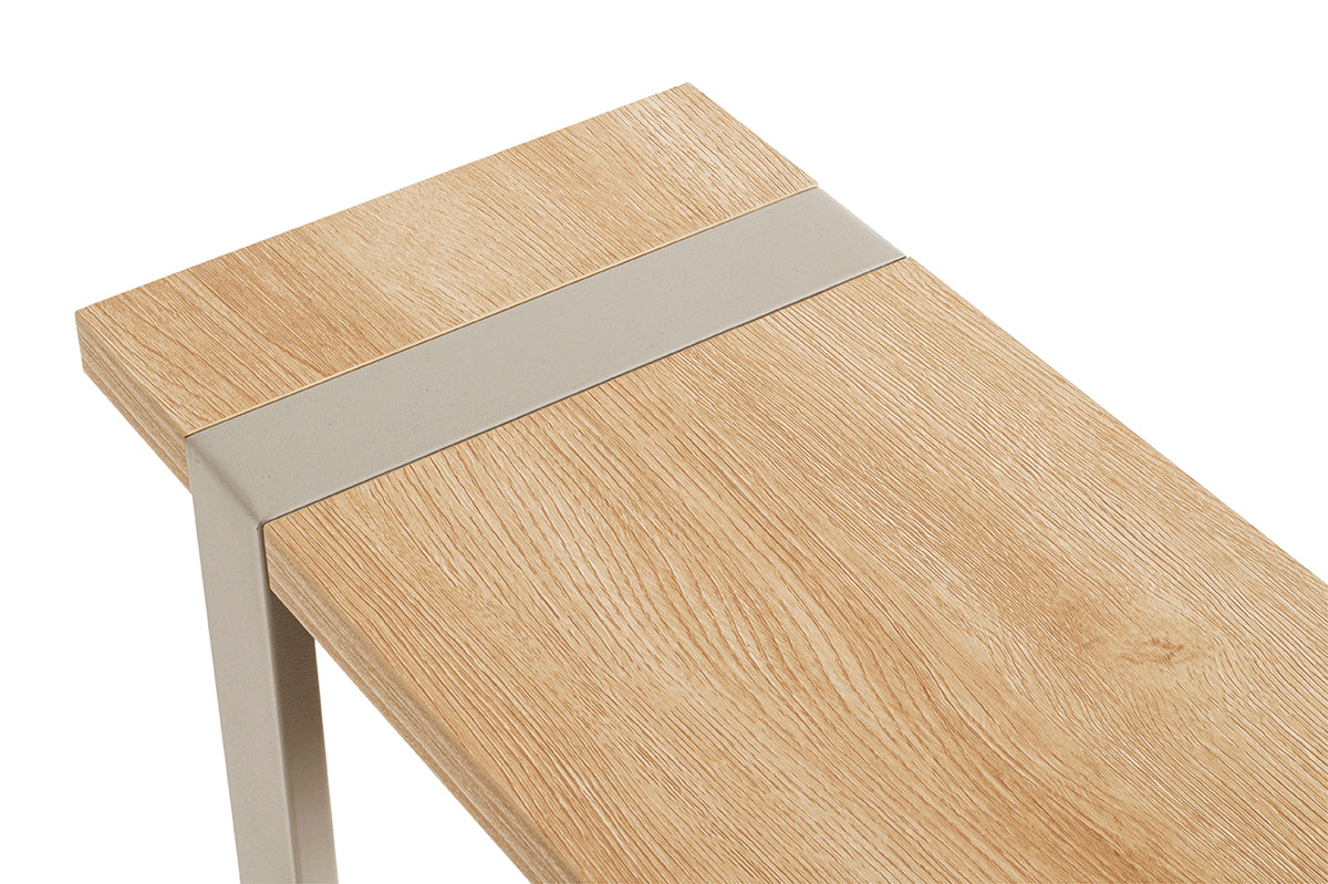 HAKU Möbel Beistelltisch aus Holzwerkstoff Füsse höhenverstellbar in Braun 24 x 49 x 64 cm