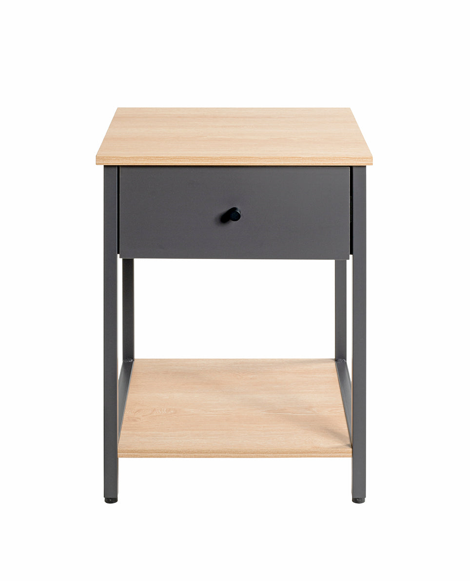 HAKU Möbel Beistelltisch aus Holzwerkstoff Füsse höhenverstellbar in Braun 40 x 40 x 55 cm
