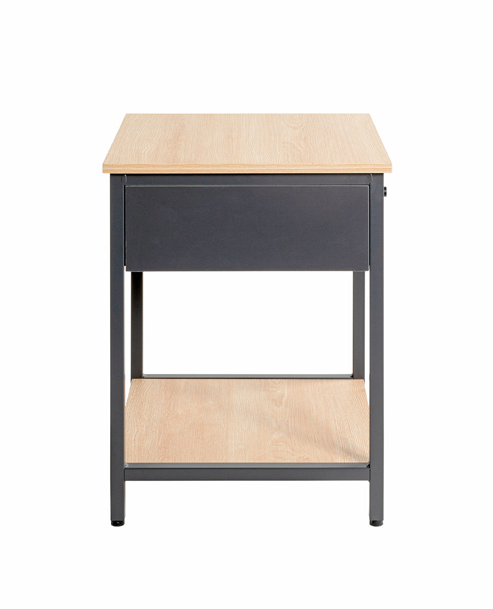 HAKU Möbel Beistelltisch aus Holzwerkstoff Füsse höhenverstellbar in Braun 40 x 40 x 55 cm