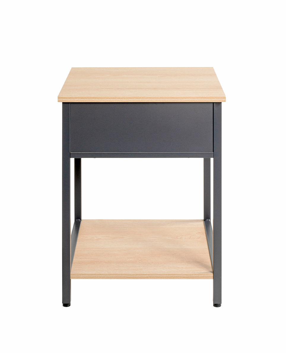 HAKU Möbel Beistelltisch aus Holzwerkstoff Füsse höhenverstellbar in Braun 40 x 40 x 55 cm