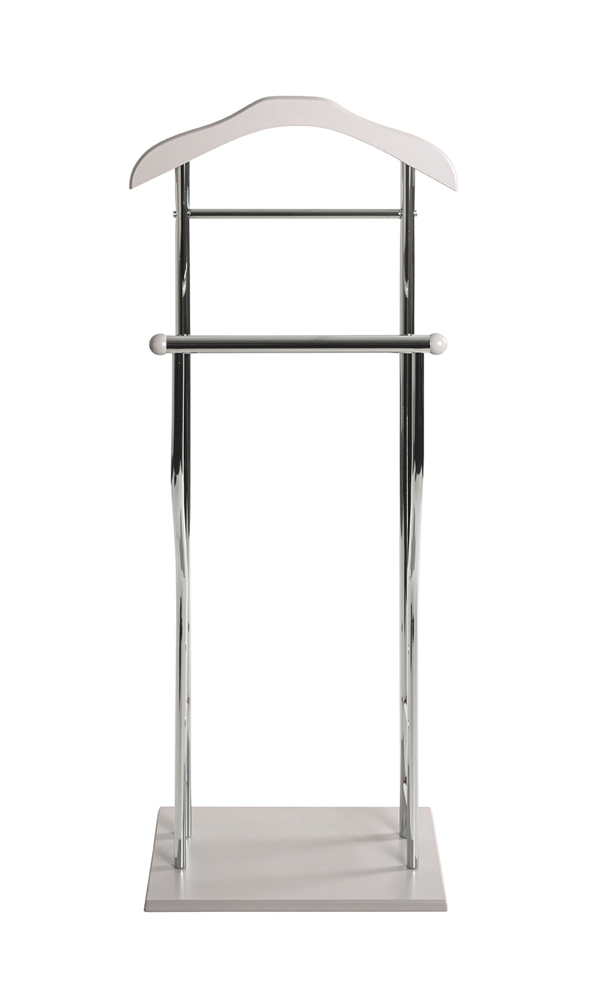 HAKU Möbel Herrendiener aus Metall in Silber in Chrom, Kaschmir
