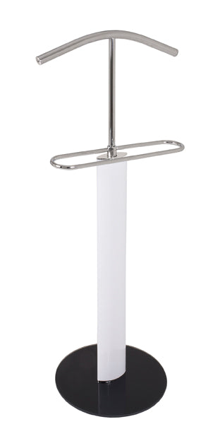 HAKU Möbel Herrendiener aus Metall mit Glas in Weiss