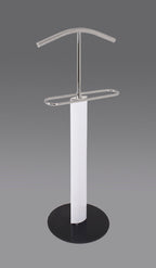 HAKU Möbel Herrendiener aus Metall mit Glas in Weiss