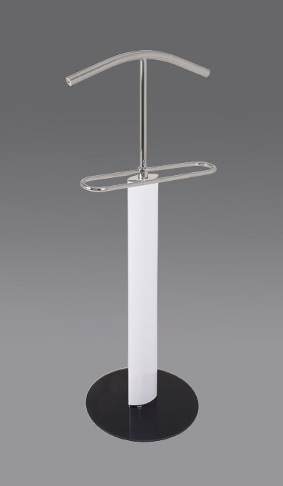 HAKU Möbel Herrendiener aus Metall mit Glas in Weiss