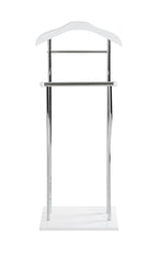 HAKU Möbel Herrendiener aus Metall in Silber in Chrom, Weiss