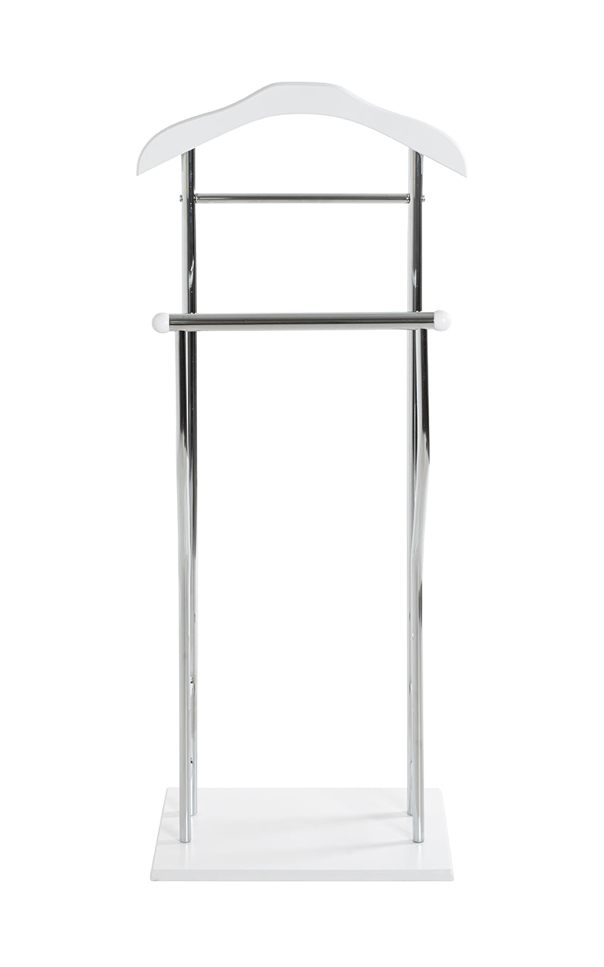 HAKU Möbel Herrendiener aus Metall in Silber in Chrom, Weiss