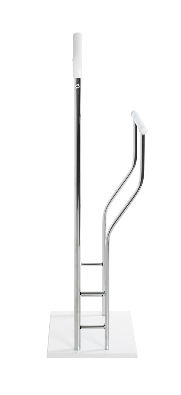 HAKU Möbel Herrendiener aus Metall in Silber in Chrom, Weiss