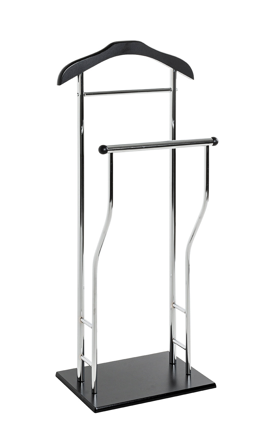 HAKU Möbel Herrendiener aus Metall in Silber in Chrom, Schwarz