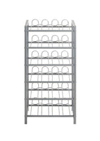 HAKU Möbel Flaschenregal aus Metall in Grau 34 x 22 x 72 cm