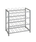 HAKU Möbel Flaschenregal aus Metall in Grau 54 x 31 x 60 cm