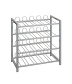 HAKU Möbel Flaschenregal aus Metall in Grau 54 x 31 x 60 cm