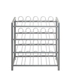 HAKU Möbel Flaschenregal aus Metall in Grau 54 x 31 x 60 cm